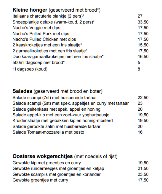 Menu – Casa del Sabor